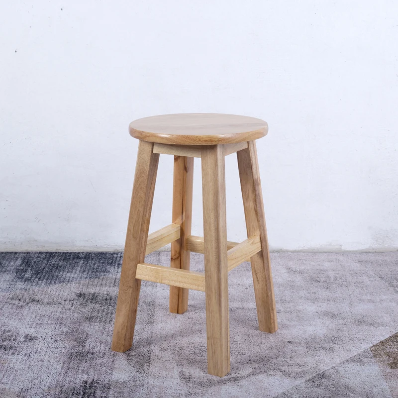 Wooden Stool Design Chairs 4 Pcs Kitchen Dining Room Hallway Ottoman Hocker Stools Banks Sedie Stołek Slats Taboret Minimalist