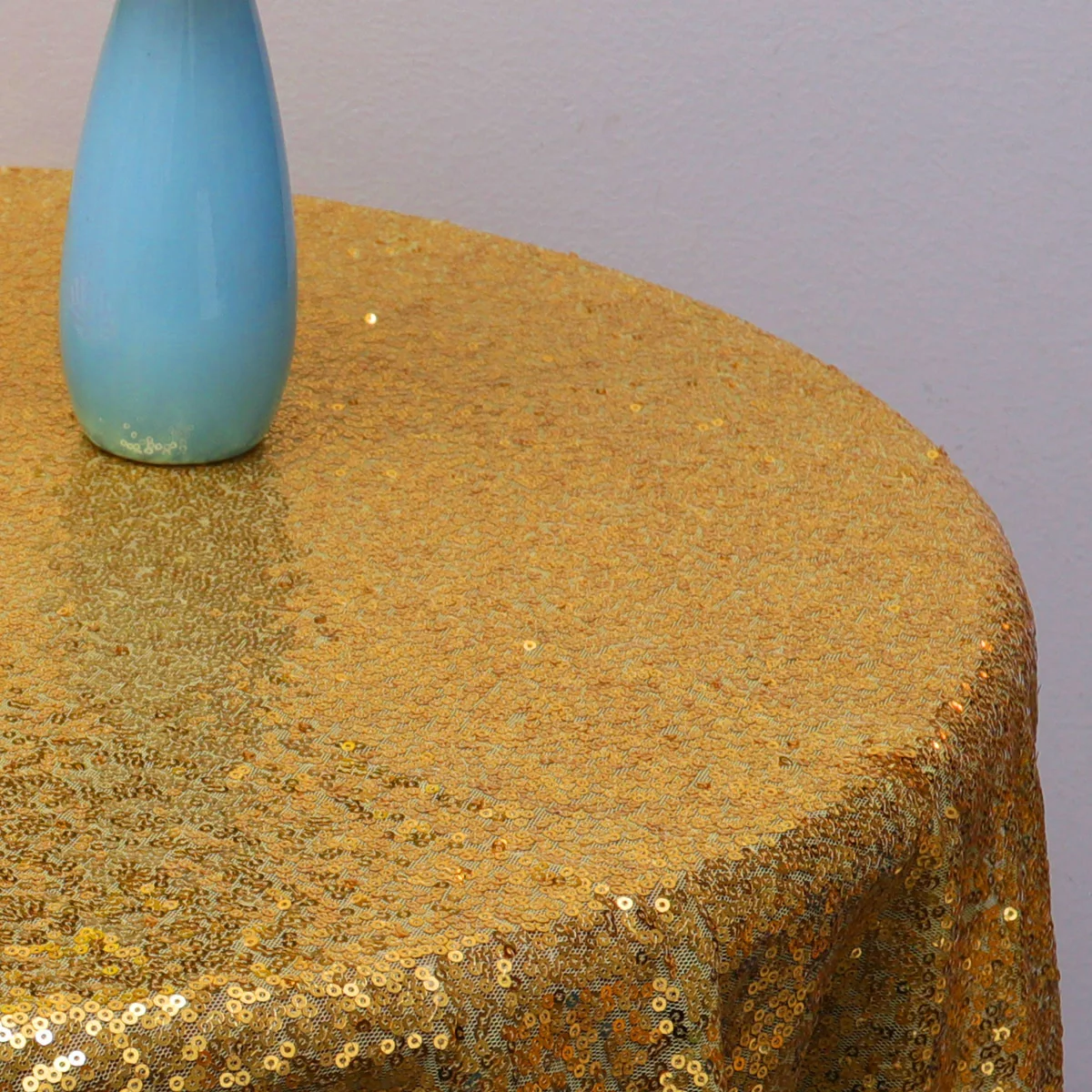 Goldene Pailletten-Tischdecke, rund, glänzend, für Hochzeit, Party, Bankett, Feier, Dekoration, glitzernde Tischdecke, Polyesterstoff, Zuhause