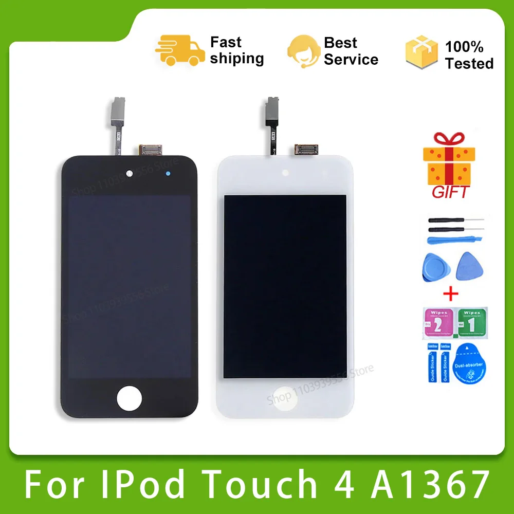 

High qiality LCD Display Glass Panel Screen Digitizer Assembly Replacement For IPod Touch 4 A1367 Phone Accessoary Repair