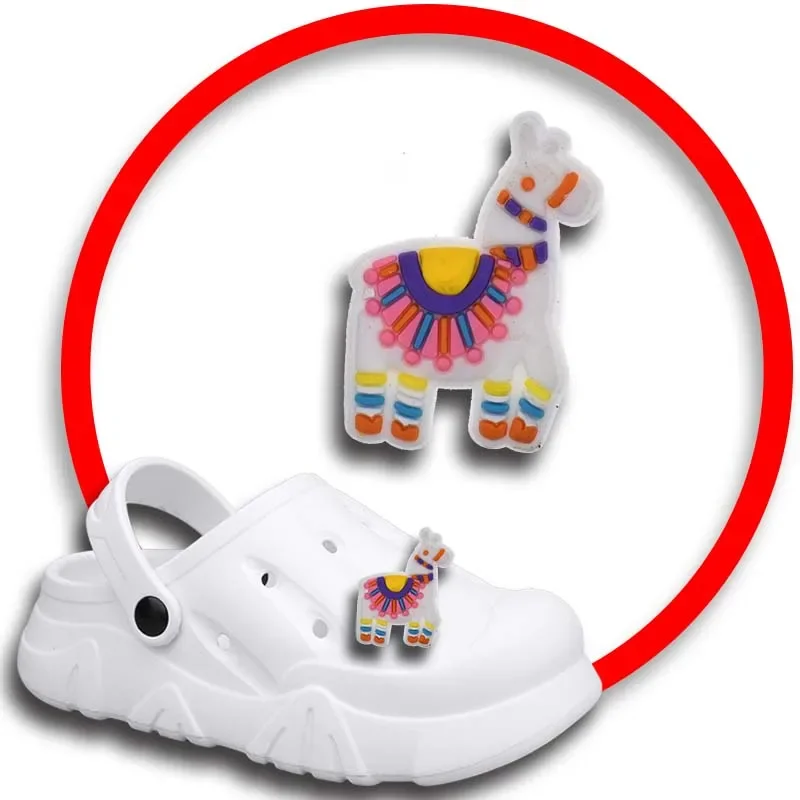 Dijes de zapatos de animales de zorro para sandalias de cocodrilo, alfileres de zuecos, accesorios de decoraciones de zapatos, insignias para hombres, niñas y niños