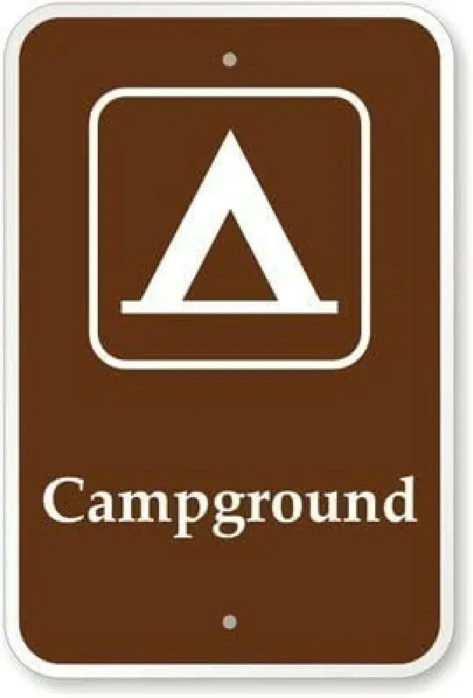 Campground State National Park Outdoors Tent Camping Hiking Metal Sign 8 x 12