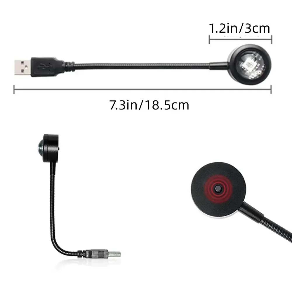 Projecteur de veilleuse LED USB portable, décoration de fête d'anniversaire, lumière d'ambiance pour chambre, salon, photographie murale