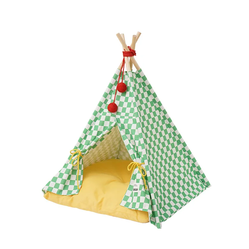 

Pet tent sunset yellow cat nest pet house semi-closed four-season universal removable and washable cat supplies