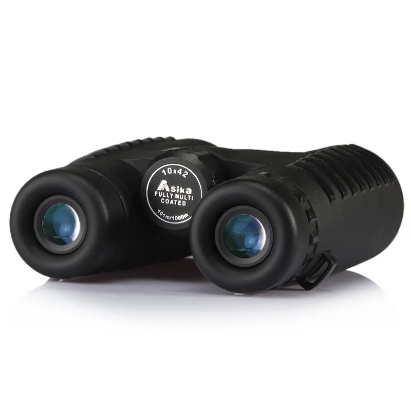 Asika 10x42 HD Binoculars Wide Angle Professional Binocular High Power Telescope Bak4 Prism Optics for Outdoor Camping Hunting