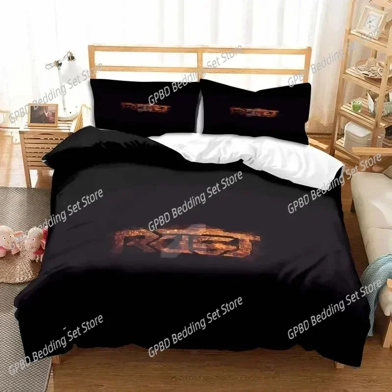 Luxury New 3D Print Rust Game Logo Printed Bedding Set Duvet Cover Bed Set Quilt Cover Pillowcase Boys Adult Bedding Set