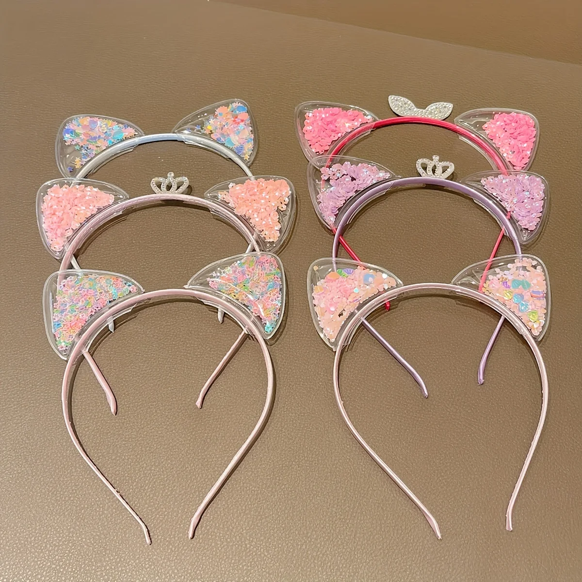 Girls Cute Shining Sequin Cat Ears Hairbands Sweet Ornament Headband Princess Gift Headwear Kids Fashion Hair Accessories