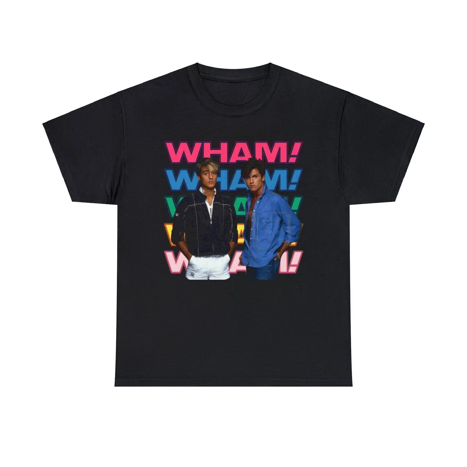 Wham! Heavy Cotton Tee, George Michael, Andrew Ridgeley