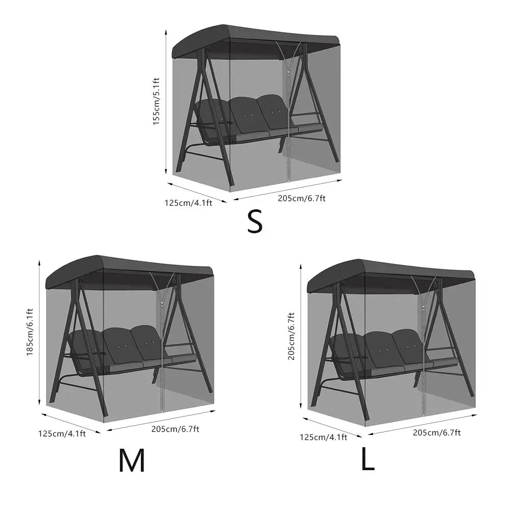 Outdoor Cooling Swing Seat Bugs Cover  Breathable Net Ourtyard Garden Double Swing Chair Mosquito Net For Home Garden