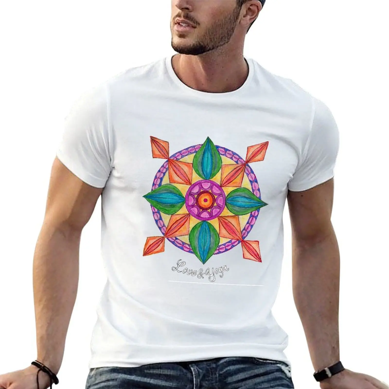 

Dreamcatcher Mandala & Yoga T-Shirt cotton t shirts man 100% t shirt custom print t shirts for man cotton funny T-shirt