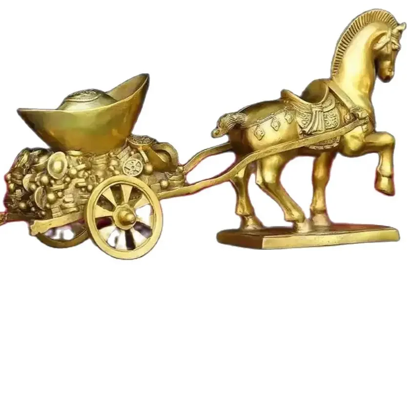 Metal brass Mara Yuanbao car decorations, home and office cultural and creative ornaments