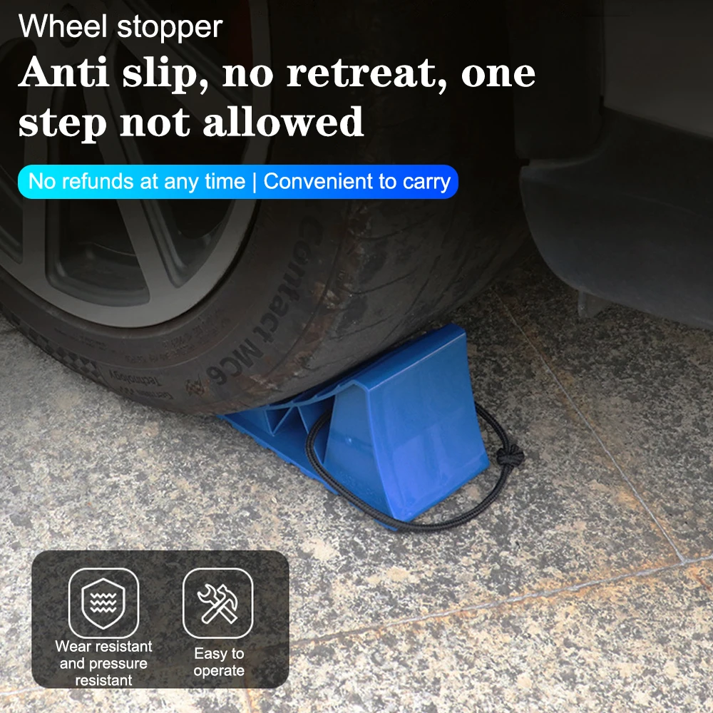 Wheel Stoppers for Cars for RVs Trailers Trucks Prevents Rolling Away Portabe Chock Blocks Anti-Slip Wheel Chocks Tire Stopper