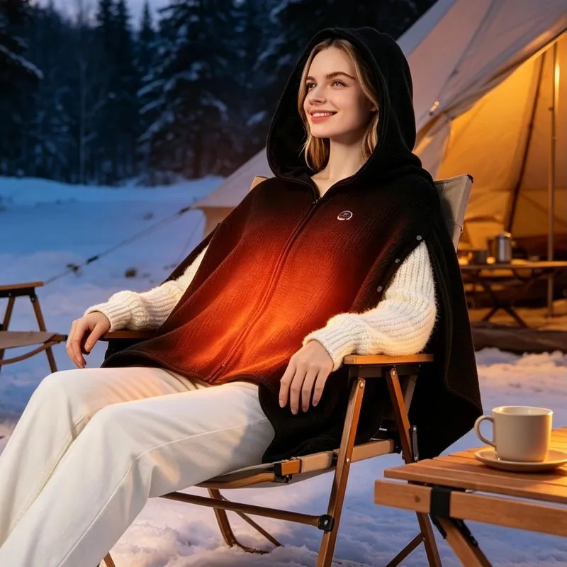 3 Heating Levels USB Electric Heated Blanket Wearable Heating Shawl Winter Body Warmer Mat Indoor Thermal Pad Sheet