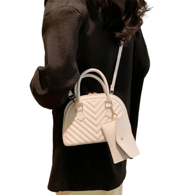 Versatile Leisure Bags Trendy Shell Bag with Coin Purse Large Capacity PU Bags