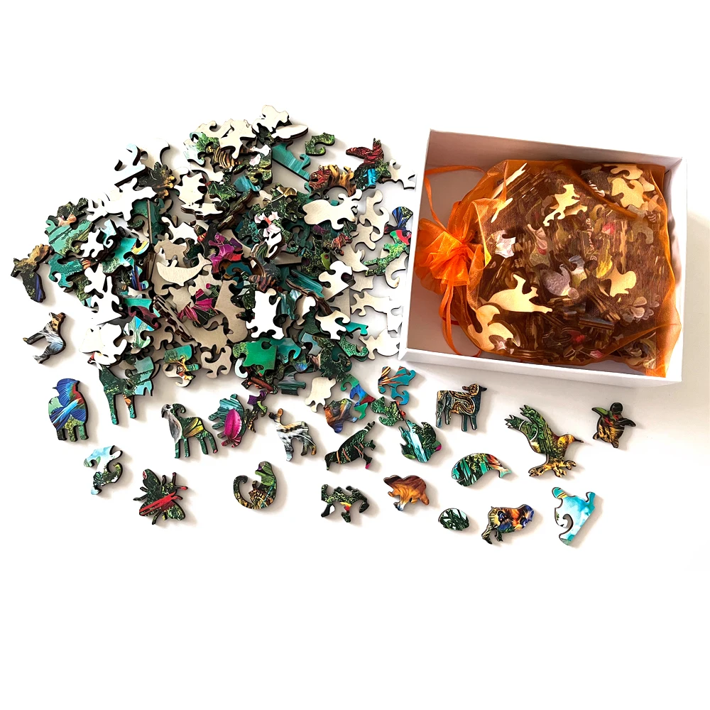 Wooden Puzzles - Exquisite Gift Packaging - Unique Shapes - Best Gifts for Adults and Children - Toy Puzzles