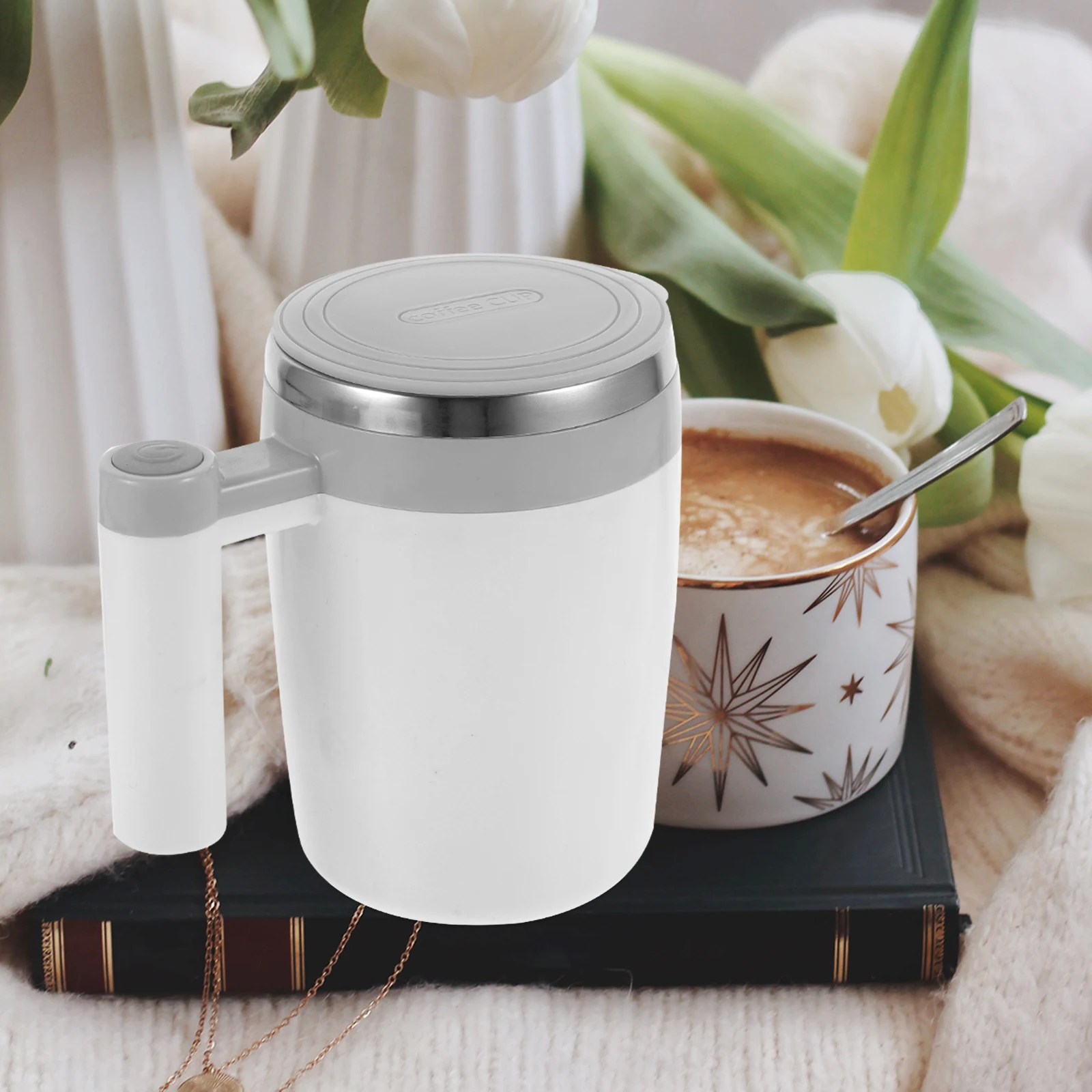 

Magnetic Mixing Cup Self Stirring Mug Automatic Stainless Electric Kitchen Barware Durability Practical Beverages