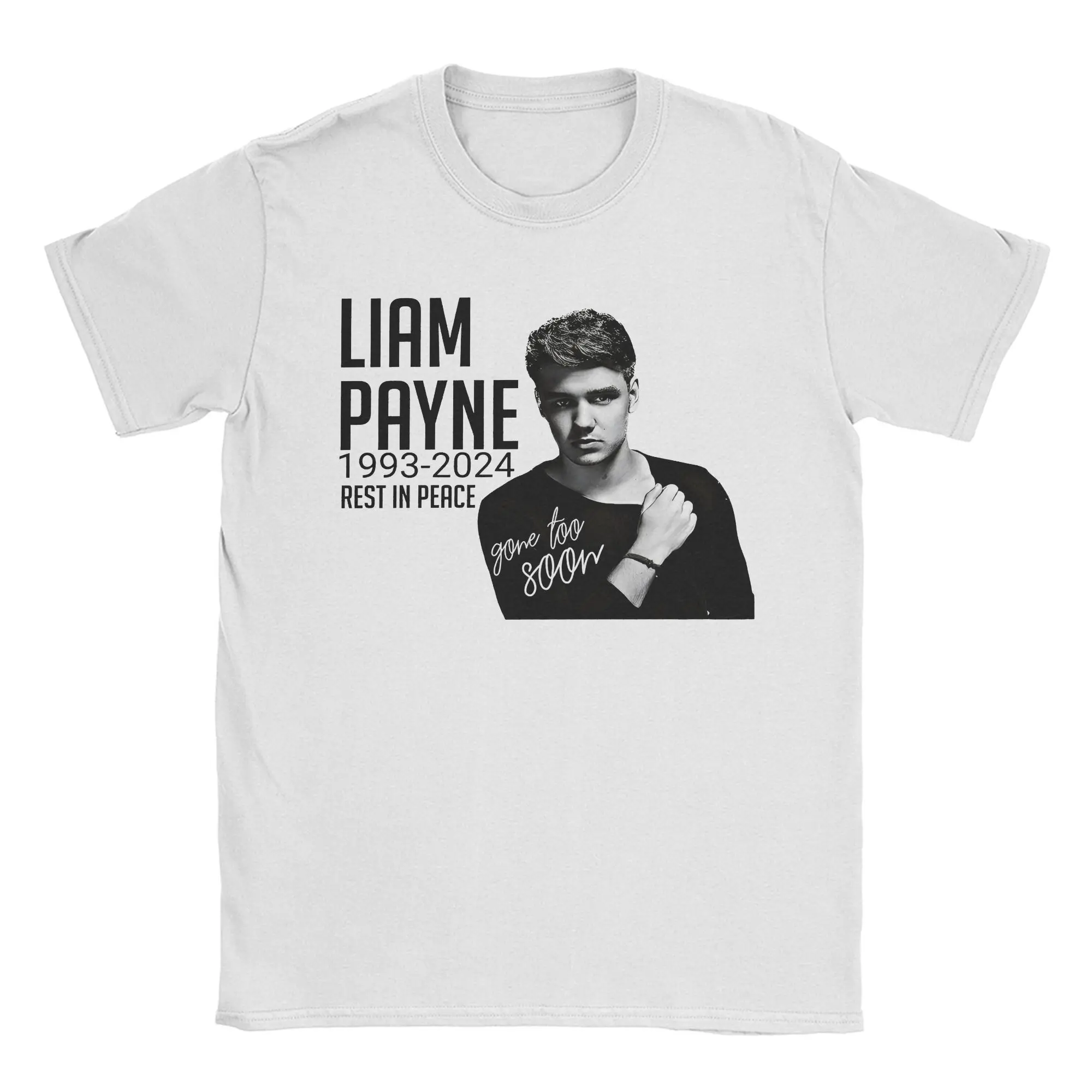 Mens Womens Liam Payne 1993-2024 rest in peace RIP memory Shirt 100% Cotton Print T-Shirt  Top Clothing