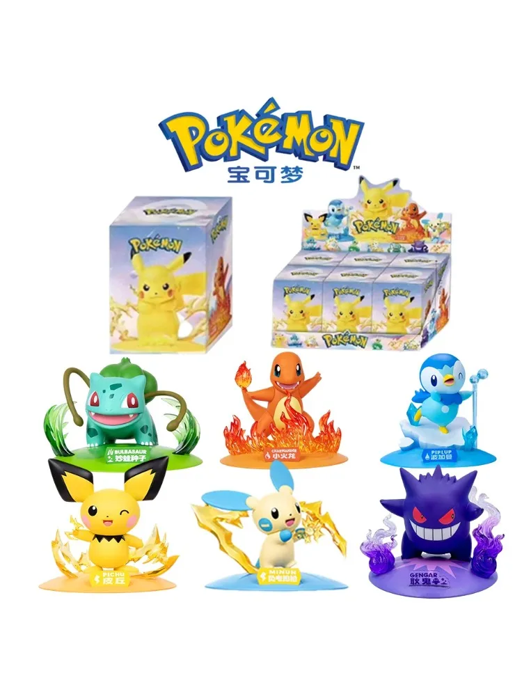 12 Pokémon Actiefiguren Pikachu Blind Box Anime Modellen Bureaudecoratie Pokémon Speelgoed Kinderverjaardagscadeaus - afbeelding 2