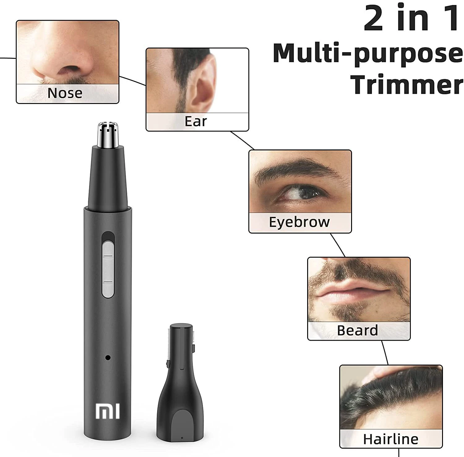 Xiaomi Mijia Electric Nose Ear Hair Trimmer for Men Painless Rechargeable Sideburns Eyebrows Beard 3 in 1 Hair Clipper Shaver