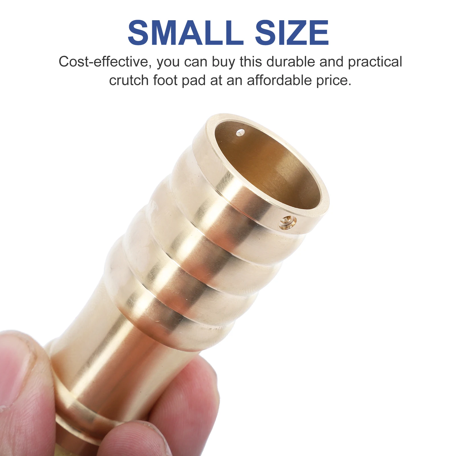 

1Pcs Crutch Foot Covers Brass Non-Slip Durable Cane Anti-Skid Pad Walking Stick Foot Pad for Elderly Cane Accessories