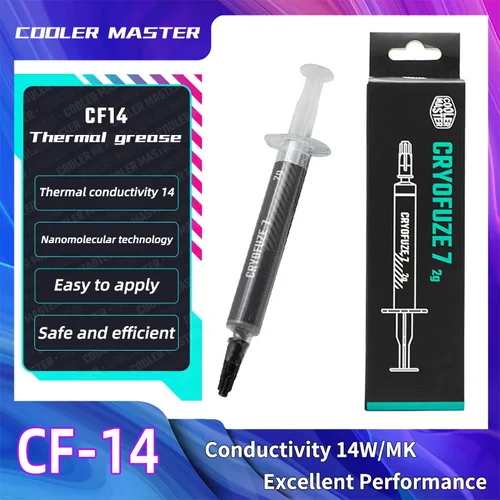 Cooler Master Cryofuze CF14 14W/mk pasta de grasa conductora térmica de alto rendimiento para procesador Intel CPU GPU ventilador de refrigeración