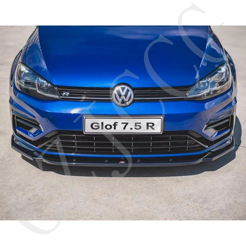 spoiler bumper diffuser front lip body kit ABS material 3-stage for Volkswagen GOLF 7.5 MK7.5 R