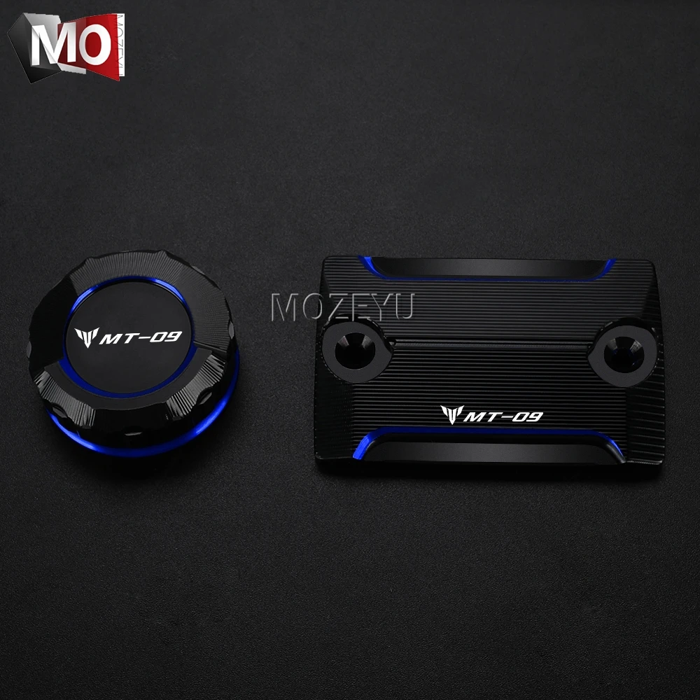 

For YAMAHA MT09 Accessories MT-09 FZ MT 09 FZ09 FZ-09 2014-2025 Motorcycle Front Rear Brake Fluid Reservoir Cover Engine Oil Cap