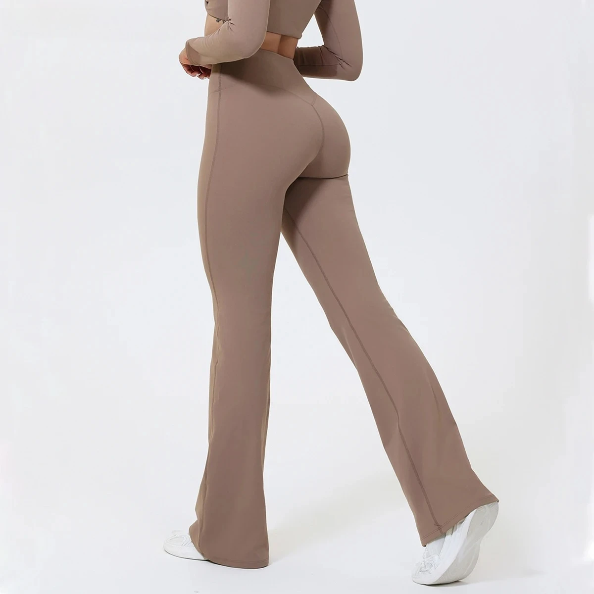 

Woman Workout Flared Pants Leggings ECO Pilates Dance Fitness Trousers High Waist Butt Lifting Yoga Bell-Bottom Pants