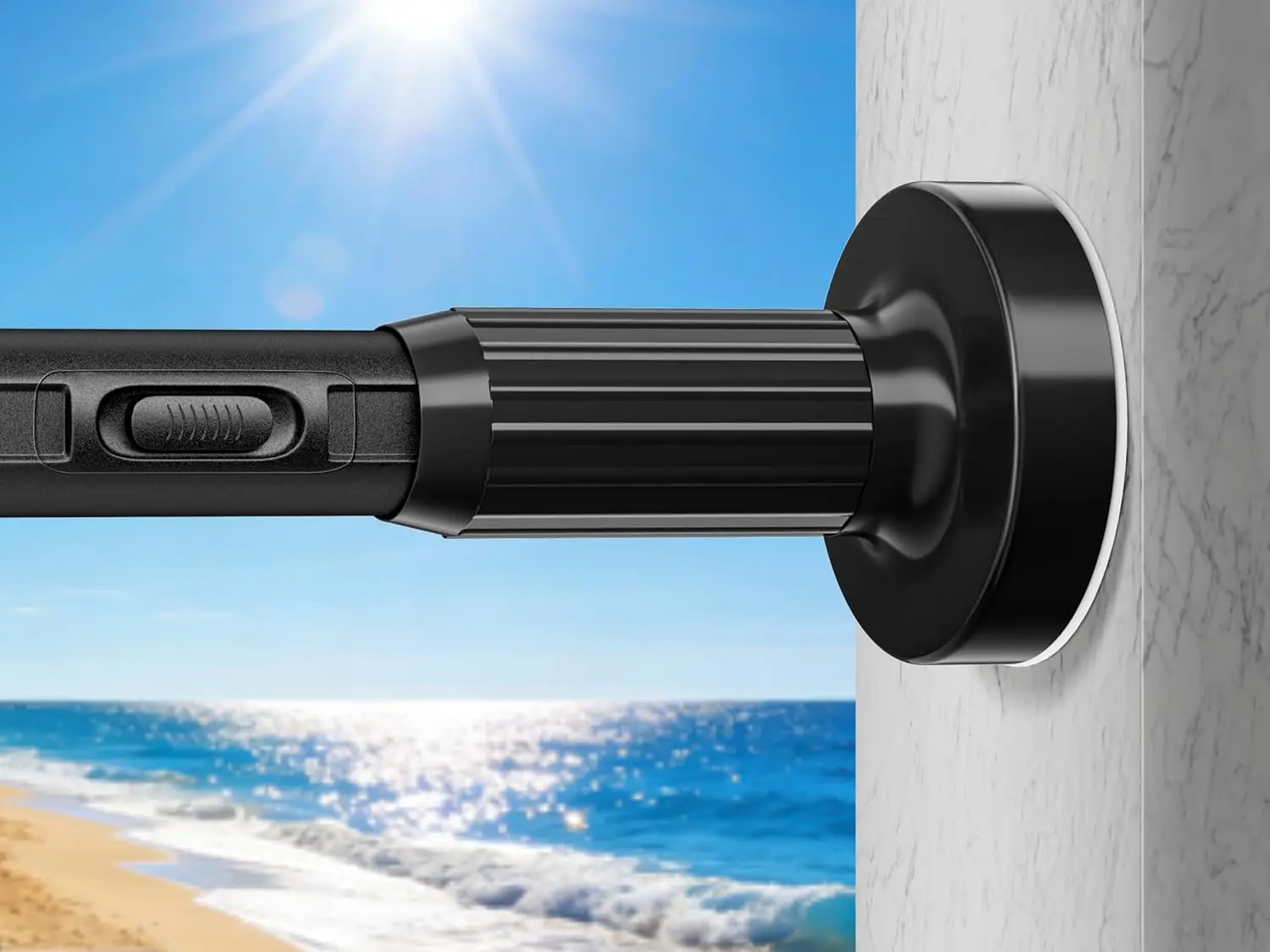 

Tension Curtain Rod 41-86In-150Lb, Curtain Rod No Drilling for Window or Bathroom Patio, Adjustable Heavy Duty Shower Curtain