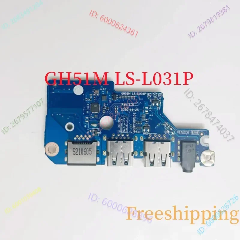 

GH51M LS-L031P For Acer Nitro 5 AN515-45 Audio LAN Ethernet USB Board 100% Tested Fully Work