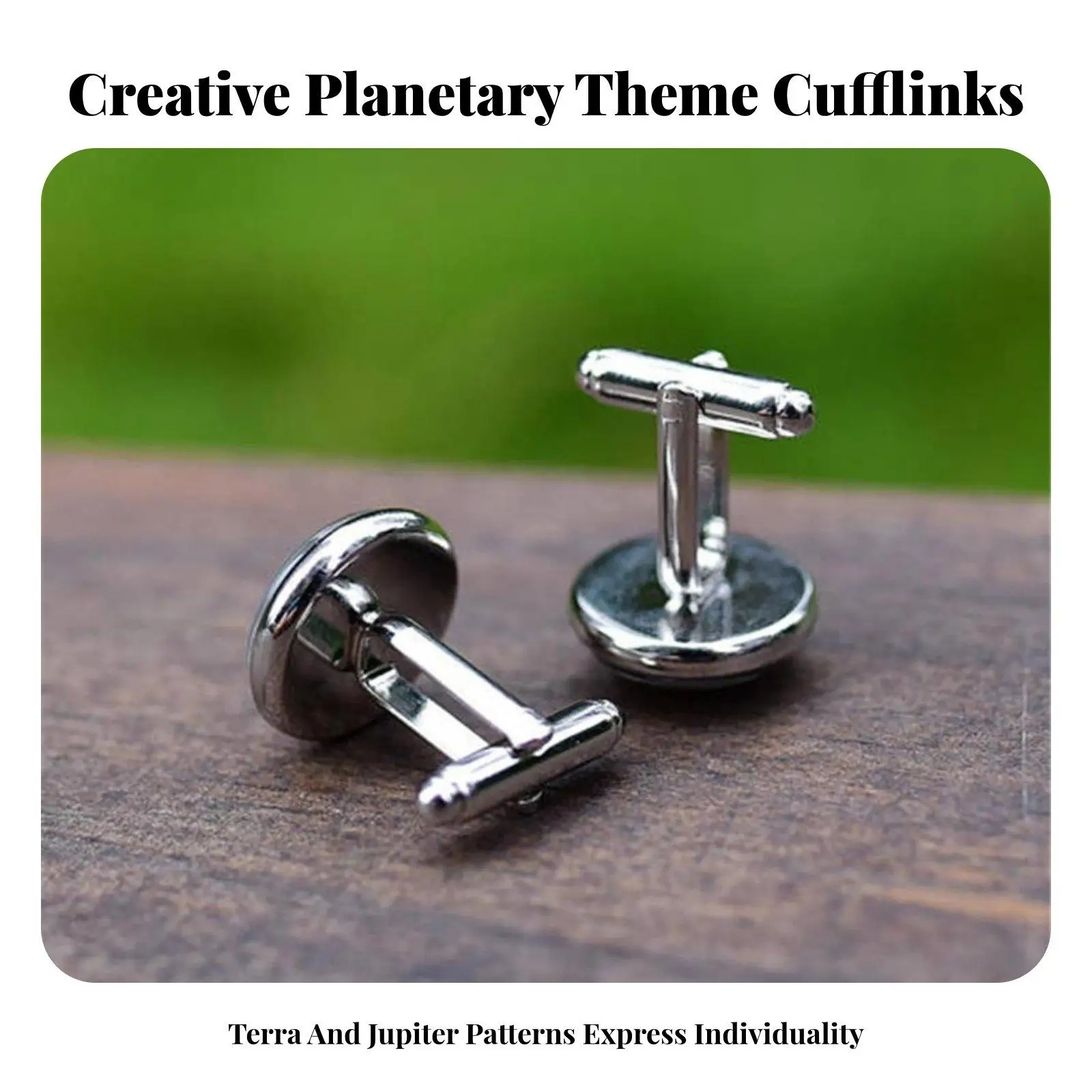 Celestial Planets Galaxy Men Cufflinks Shiny Alloy Crystal Glass Fasteners for Formal Shirts Science Gifts
