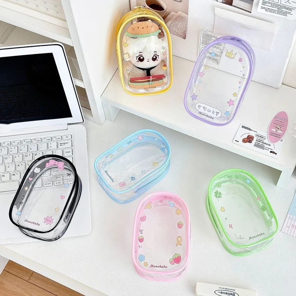 

Cartoon Design 10cm Transparent Bag Clear Zipper Storage Bag Colorful Display Outdoor Display Bag Accessories