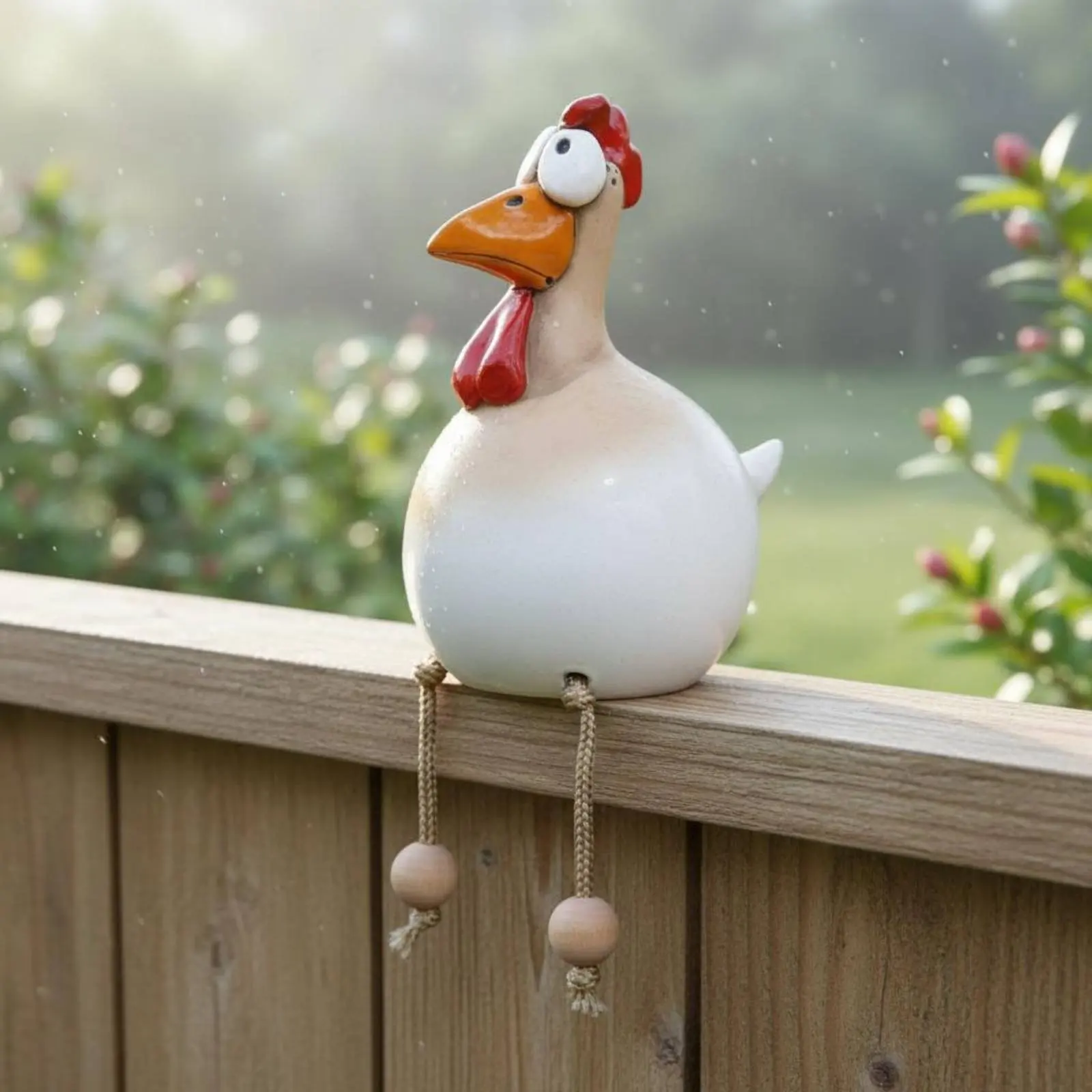 leg-dangling-chicken-figurine-colorful-long-legged-chicken-decor-hanging-ornament-weather-resistant-handmade-look-for-patio