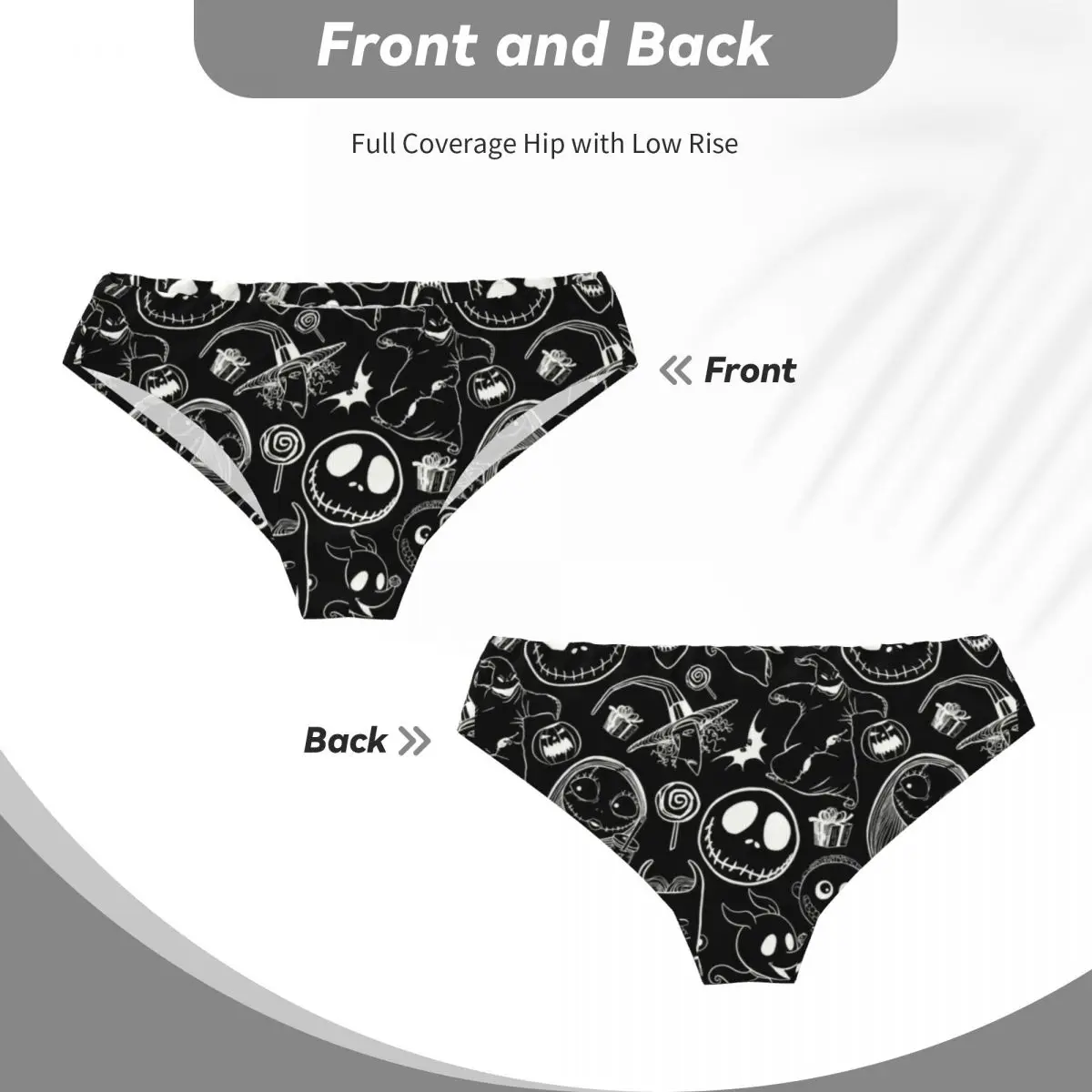 Custom The Nightmare Before Christmas Briefs Underwear Mens Comfortable Stretch Underpants image 4