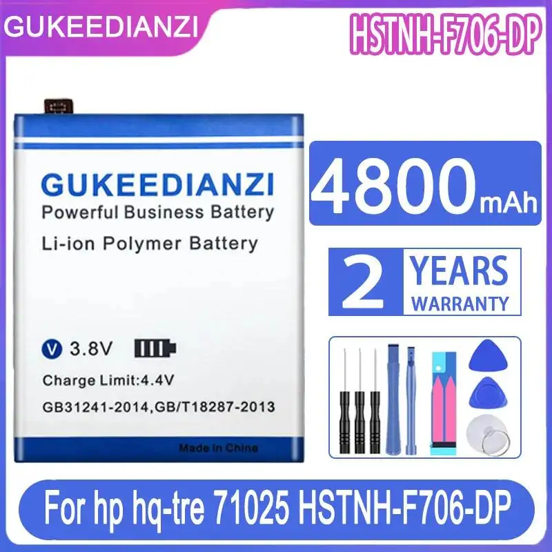 Batería estable de 4800mAh para ordenador portátil HP HQ-Tre 71025 Hstnh-F706-DP de larga duración