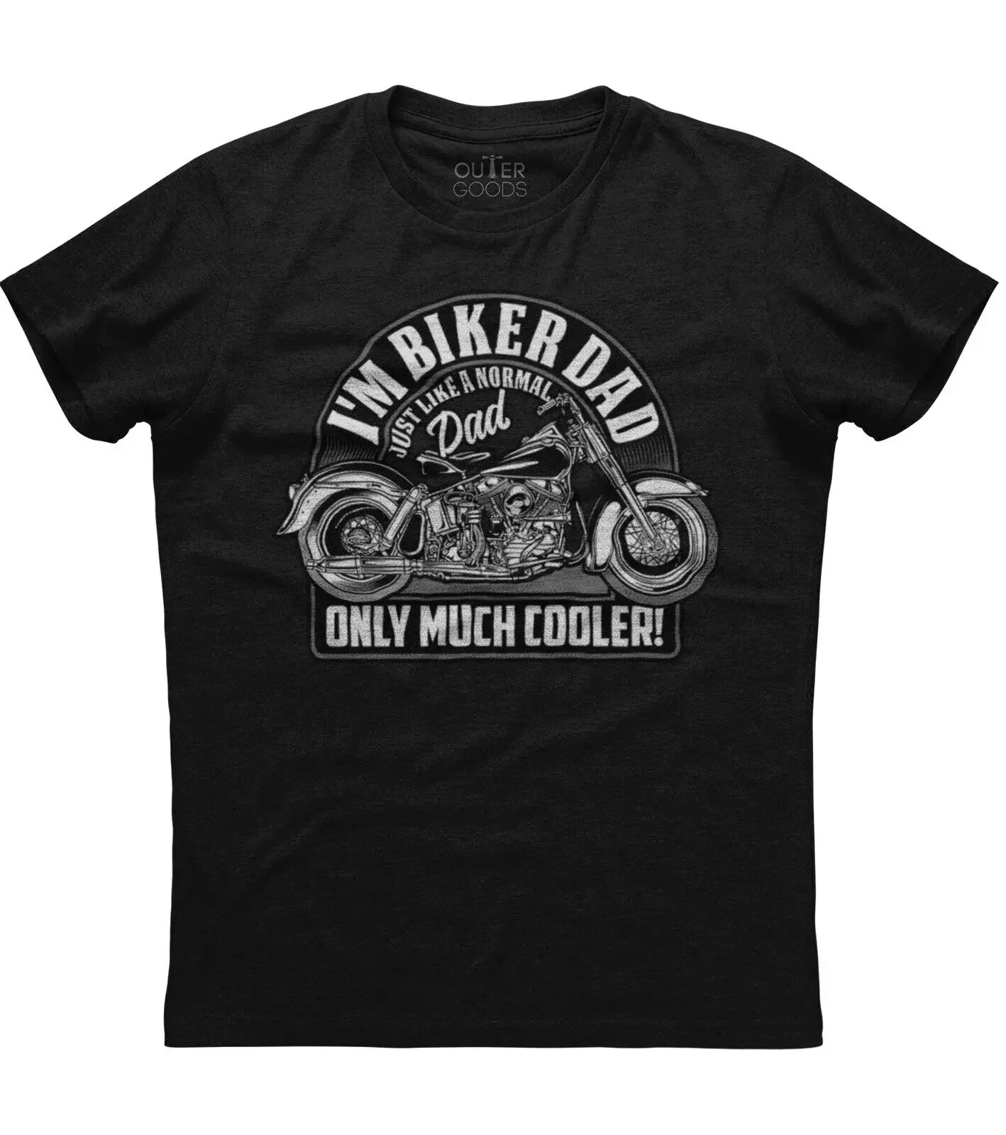 

I'm Biker Dad, Only Much Cooler. Personalized Graphic Phrase T-Shirt. Summer Cotton O-Neck Short Sleeve Mens T Shirt New