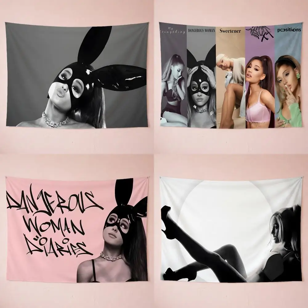 Singer Star Ariana Grande Tapestry Washable Soft Wall Art Decor for Living Home Room Bedroom