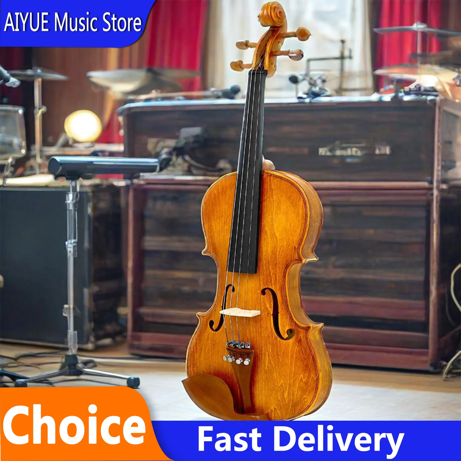 Violin Basswood Polished Plywood Jujube Wood Parts Hand Carved Violin Suitable For Perform Violin Instrument With Accessory