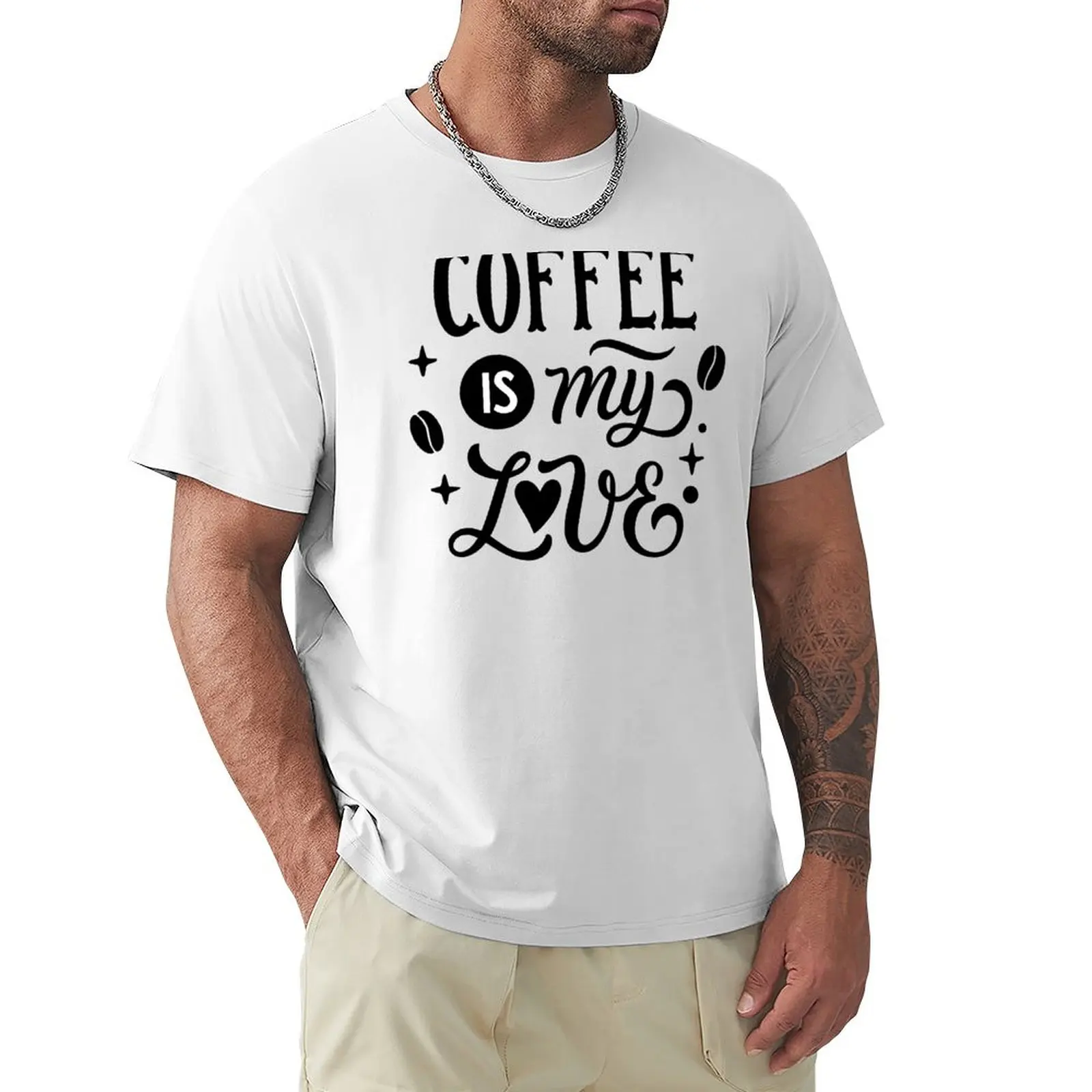 

Coffee is my Love Print Design T-shirt Aesthetic clothing oversizeds new edition mens champion t shirts