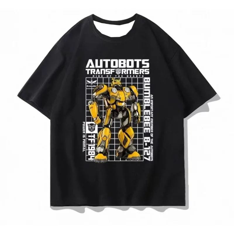 Camiseta Gundam Transformers Optimus Prime Bumblebee Optimus Primal con estampado 3D, ropa de calle informal, camiseta de manga corta para fanáticos