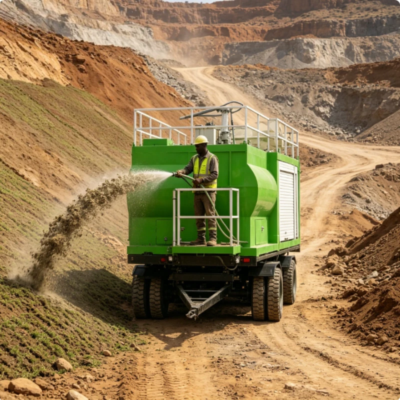 Guest Soil Spray Seeding Machine Hydroseeder for Rock Slope Greening Diesel Hydromulcher High Pressure Erosion Control