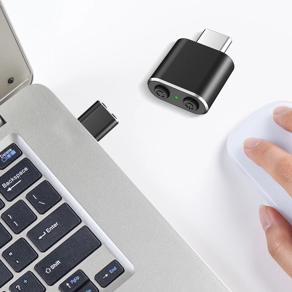 Automatischer USB-C-Mausschüttler mit Schalterknopf, nicht erkennbar, automatischer Wiggler, 3 Wiggle-Modi, PC-Zubehör für Mausbewegungsgeräte