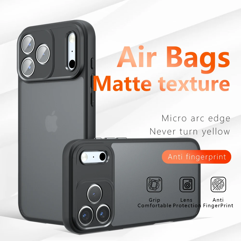 Shockproof Case For iPhone 18 Pro Max Air 17e 17 16e 16 Plus 15 14 13 Soft TPU Frame Hard Plastic Translucent Matte Phone Cover