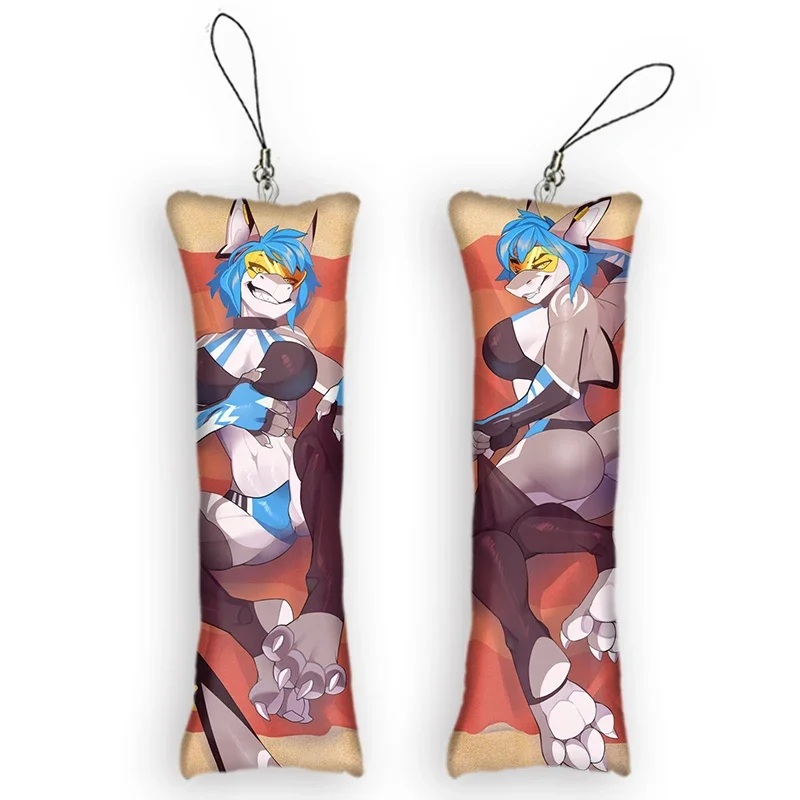 

Keychain Nikki (Pogonip) Mini Dakimakura Pendant Furry Double-Sided Print Hanging Ornament Cute Small Body Pillow Pendants