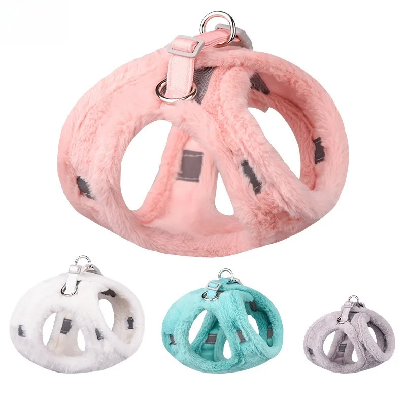 

Imitation rabbit hair pet chest strap thickened vest type dog leash small and medium sized dog