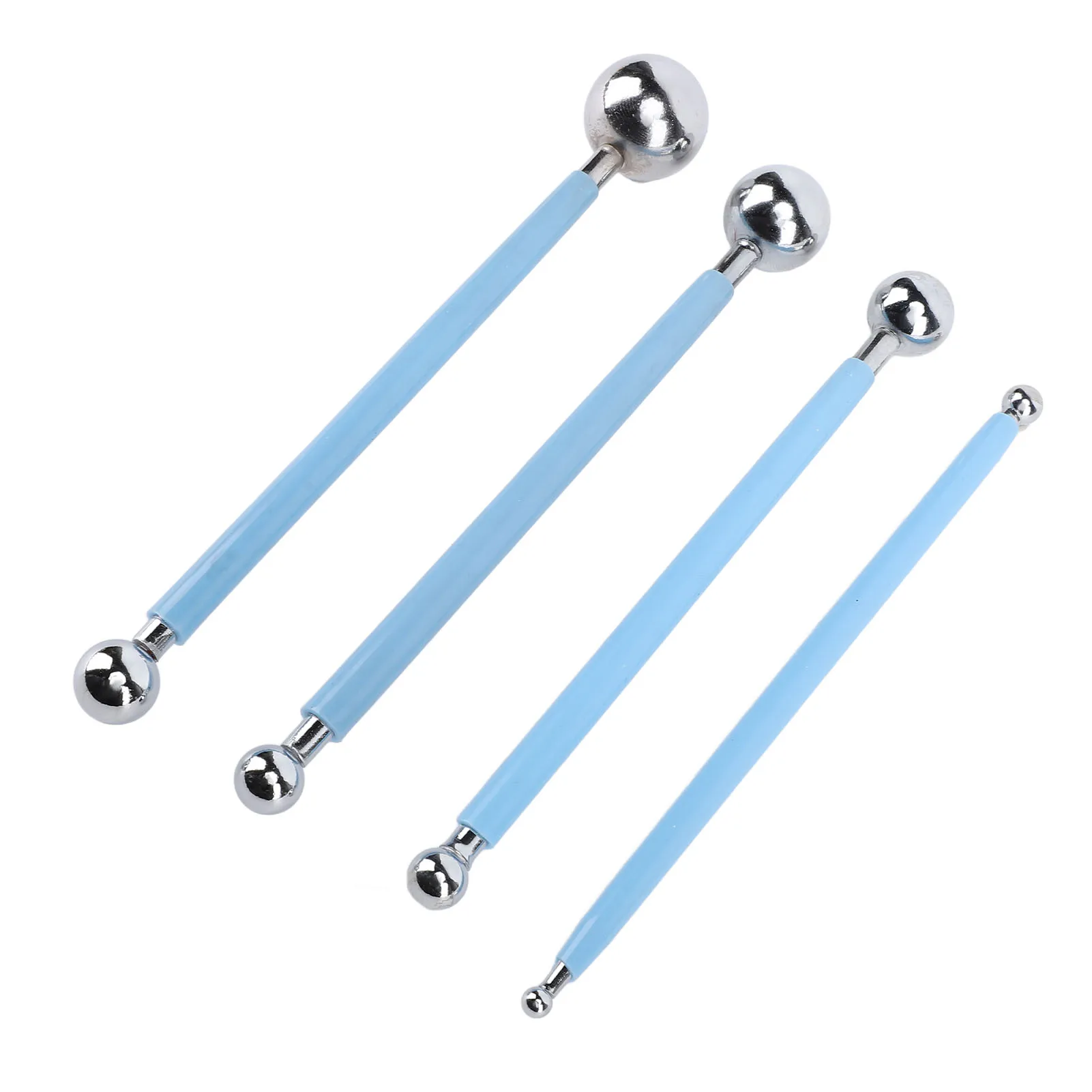 Ball  Plastic Handle Double Ended 8 Circular Head Sizes Set Ball  Dotting Tool Comfortable Grip for Handcraft