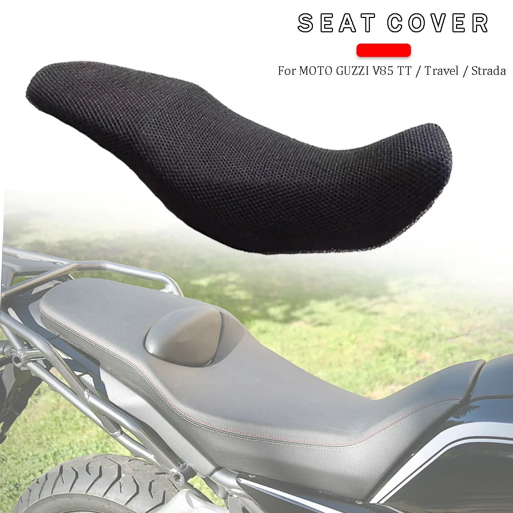 Motorcycle Accessories For MOTO GUZZI V85 TT Strada Travel V85TT Rear Seat Cowl Cover 3D Mesh Net Sun proof Protector
