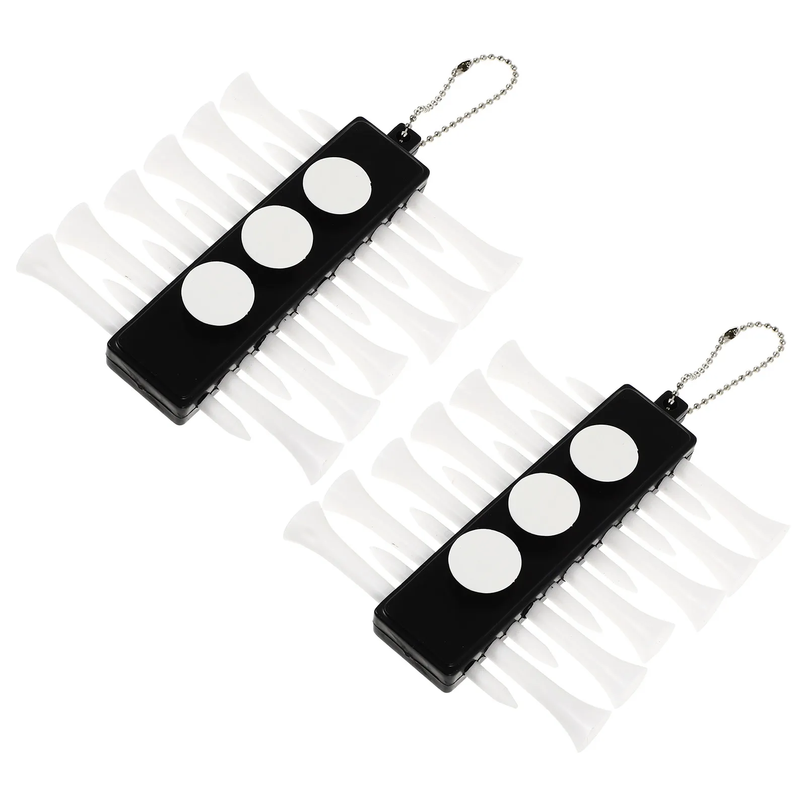 

2Pcs Long-Lasting Golf Tee Holders Easy-Carry Portable Tee Organizers for Golfer Outdoor Golfing Practice Training Gear