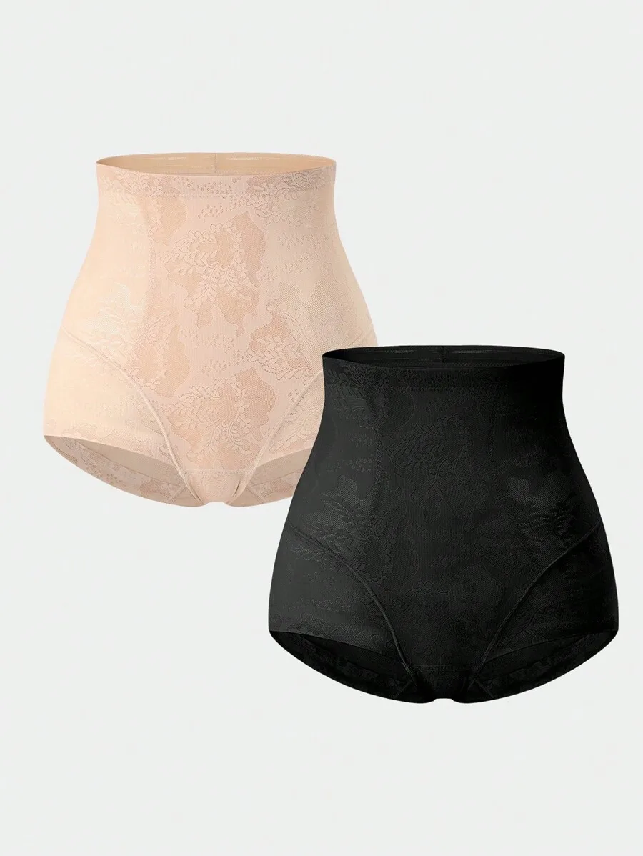 2pcs Women High Waist Shapewear Panties Triangle Briefs