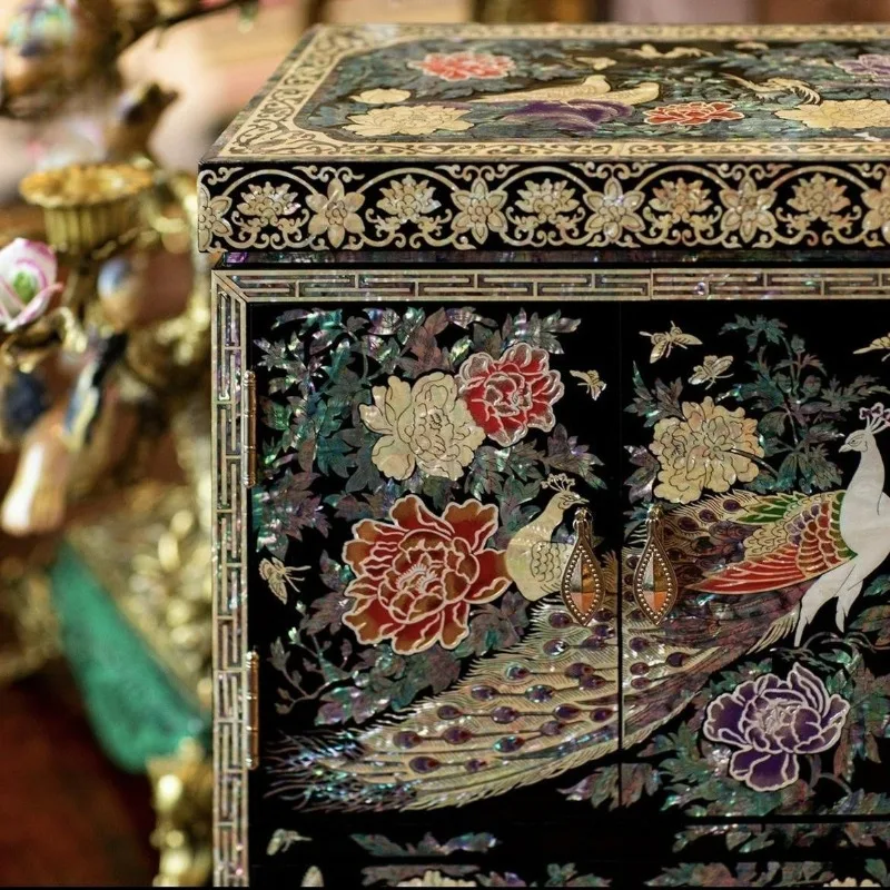 Jewelry box, vintage palace style, neo-classical earring storage box, large capacity