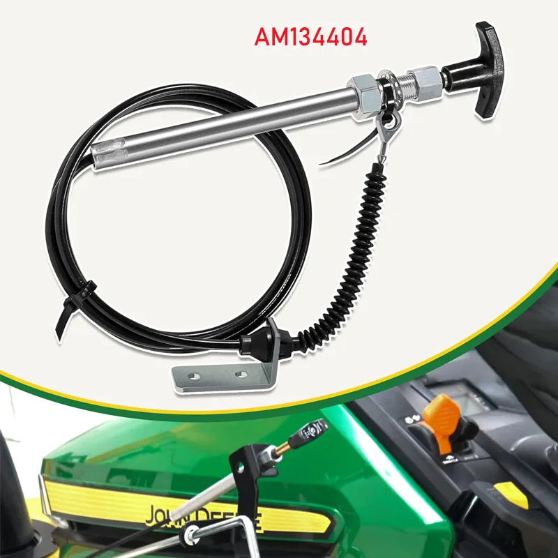 

AM134404 John Deere Spout Control Input Cable, Chute Deflector Cable Fits John Deere 44 Inch Snow Blower on 100 D L X E Series